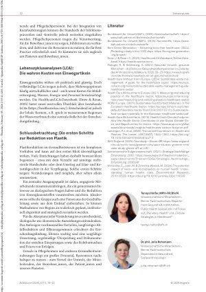 Vorschauseite 4: Kunststoffe in der Langzeitpflege Strategien für mehr Nachhaltigkeit