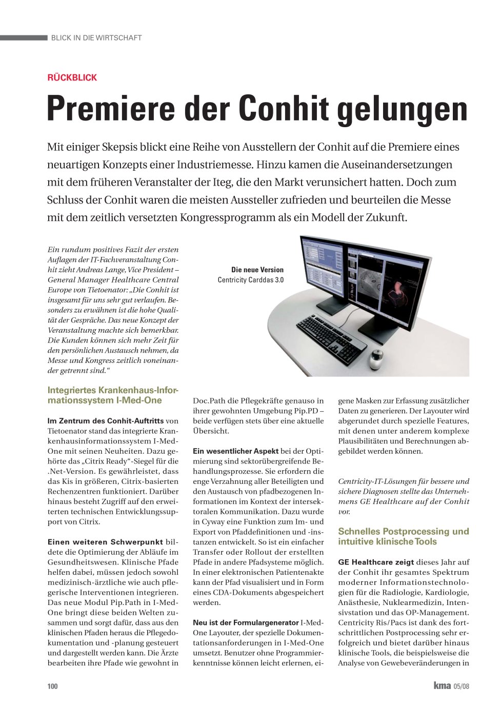 Vorschauseite 1: Premiere der Conhit gelungen