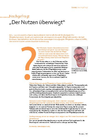 Vorschauseite 1: „Der Nutzen überwiegt“