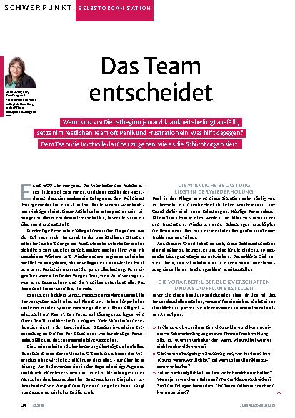 Vorschauseite 1: Das Team entscheidet