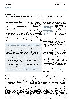 Vorschauseite 1: Geimpfte Bewohner dürfen nicht in Einrichtungs-Café.