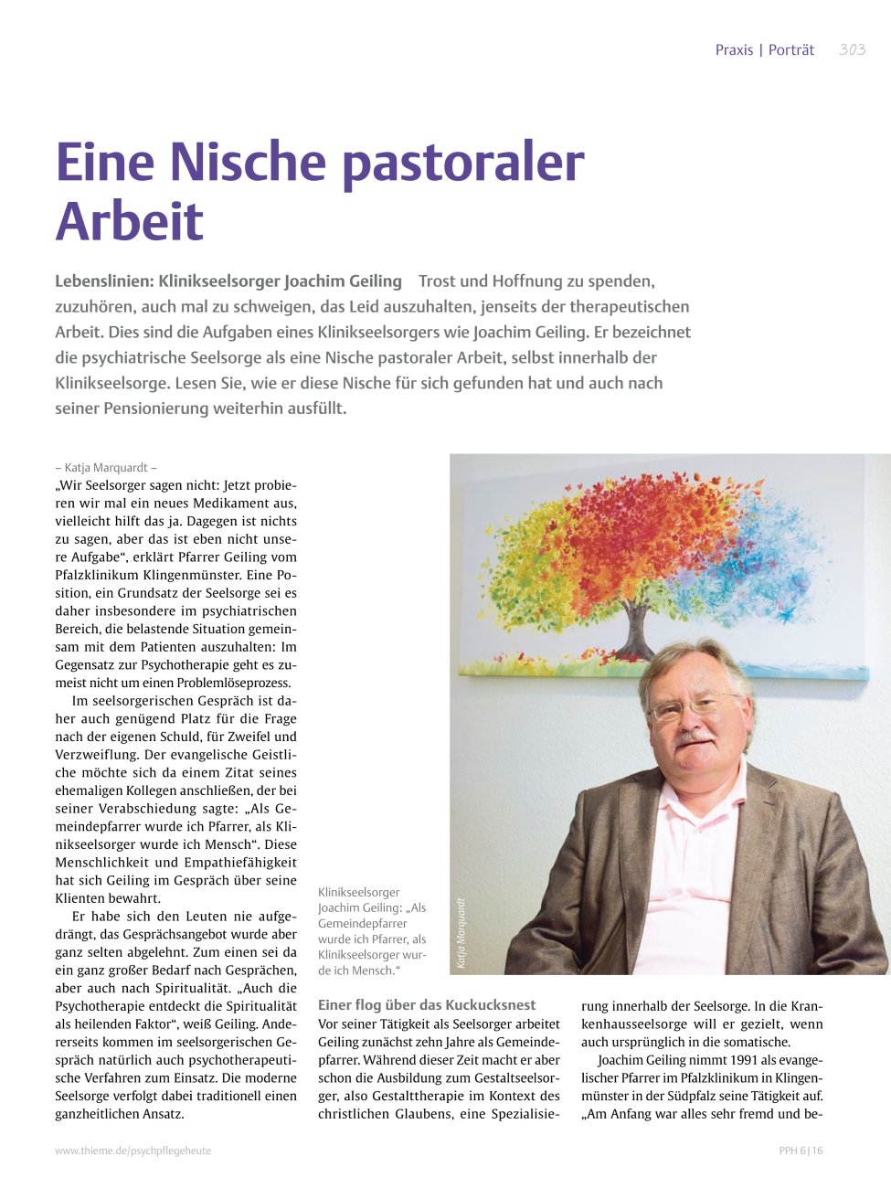 Vorschauseite 1: Eine Nische pastoraler Arbeit