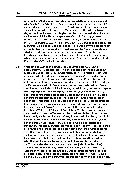Vorschauseite 6: III. Personalvertretungsund Betriebsverfassungsrecht Schulungsund Bildungsveranstaltungen (Bremen)