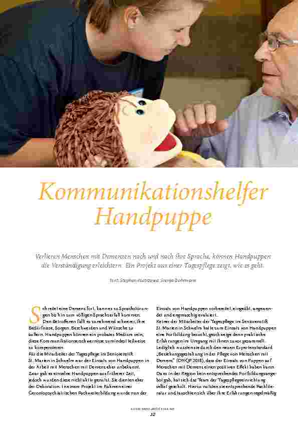Vorschauseite 1: Kommunikationshelfer Handpuppe