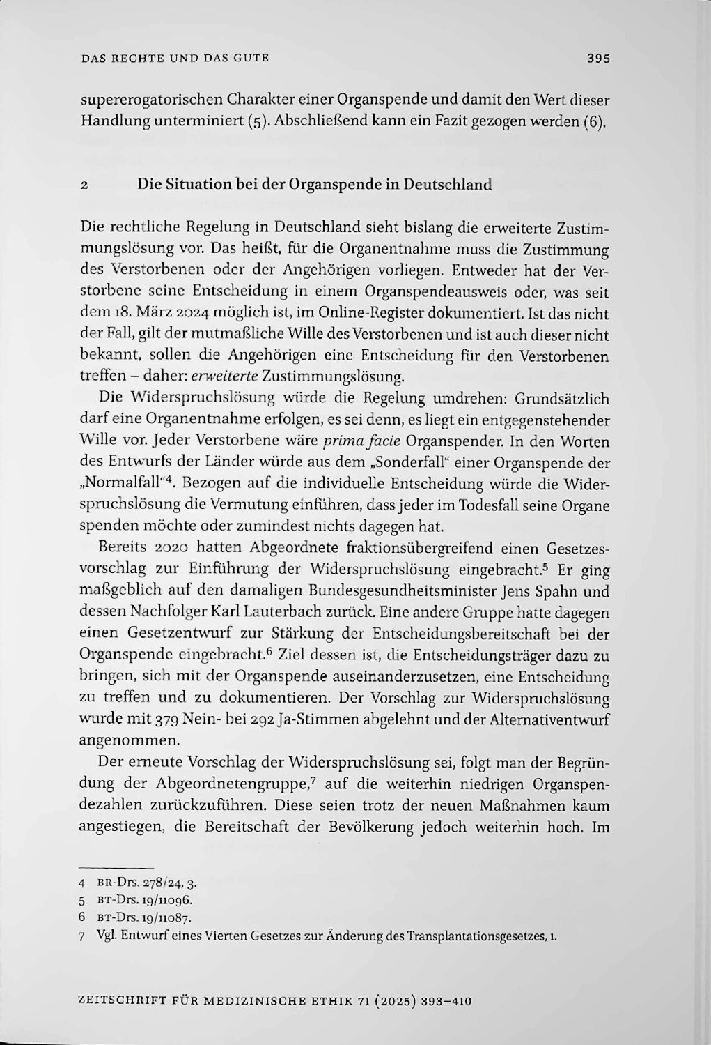 Vorschauseite 3: Das Rechte und das Gute – rechtsethische Überlegungen zur Widerspruchslösung