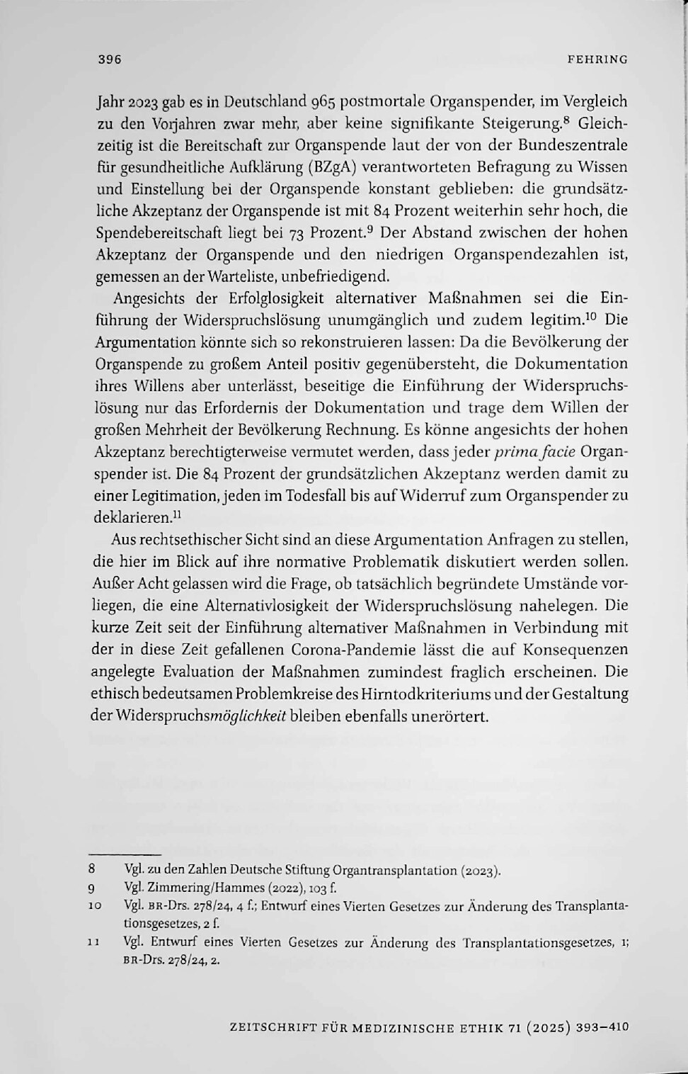 Vorschauseite 4: Das Rechte und das Gute – rechtsethische Überlegungen zur Widerspruchslösung