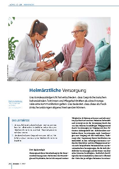 Vorschauseite 1: Heimärztliche Versorgung