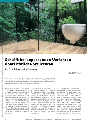 Vorschauseite 1: Schafft bei anpassenden Verfahren übersichtliche Strukturen