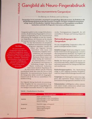 Vorschauseite 1: Gangbild als Neuro-Fingerabdruck. Eine neurozentrierte Ganganalyse