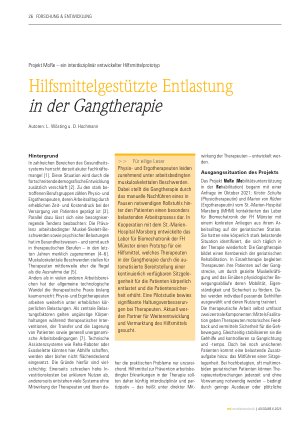 Vorschauseite 1: Hilfsmittelgestützte Entlastung in der Gangtherapie