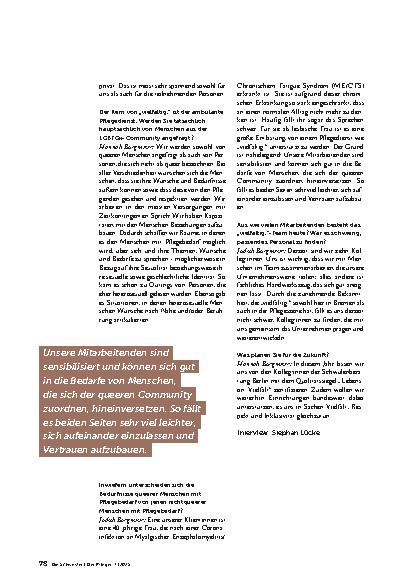 Vorschauseite 3: Wir stehen für eine vielfältige, bunte und diskriminierungssensible Versorgungspraxis