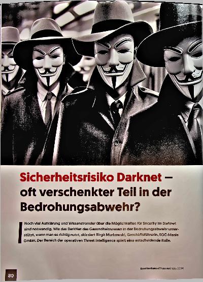 Vorschauseite 1: Sicherheitsrisiko Darknet - oft vernachlässigter Teil in der Bedrohungsabwehr?