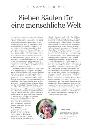 Vorschauseite 1: Sieben Säulen für eine menschliche Welt