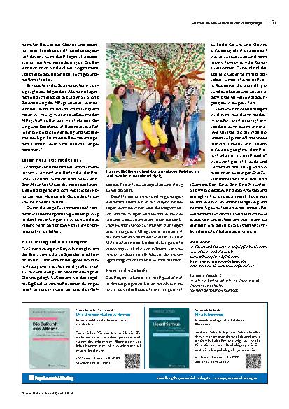 Vorschauseite 3: Die beste Medizin: Das Projekt "Humor als Kraftquelle" des Clowns und Clowns e. V. Leipzig