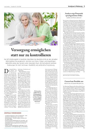Vorschauseite 1: Versorgung ermöglichen statt nur zu kontrollieren