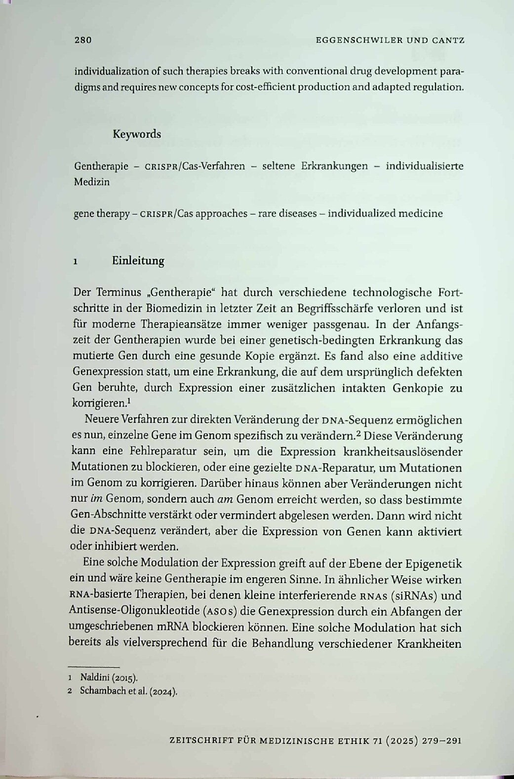 Vorschauseite 2: Somatische genomische Therapien – Neue Chancen und Herausforderungen in der Biomedizin