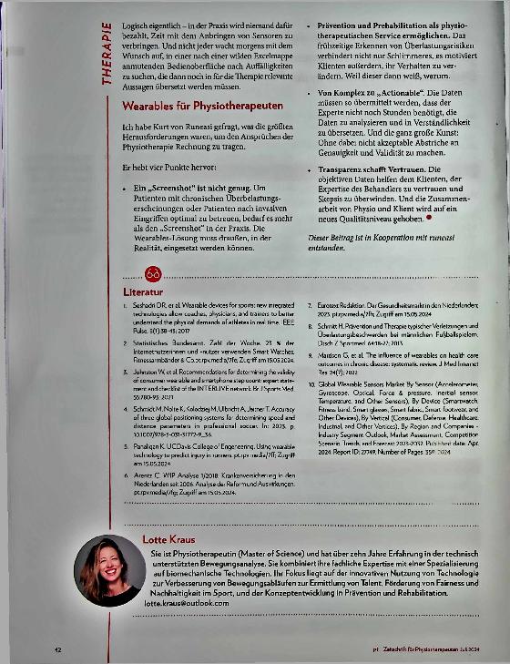 Vorschauseite 5: Choose your Weapon Wearables in der Physiotherapie