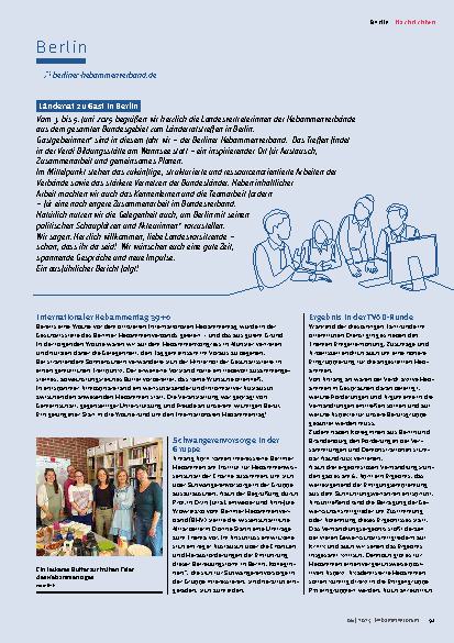 Vorschauseite 6: Nachrichten aus den Landesverbänden