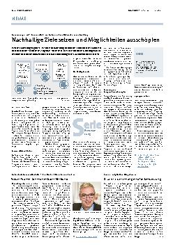 Vorschauseite 1: Nachhaltige Ziele setzen und Möglichkeiten ausschöpfen
