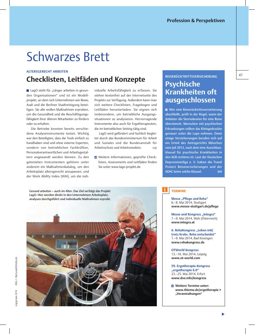 Vorschauseite 1: Schwarzes Brett