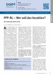 Vorschauseite 1: PPP-RL - Wer soll das bezahlen? Ein nationaler Stresstest