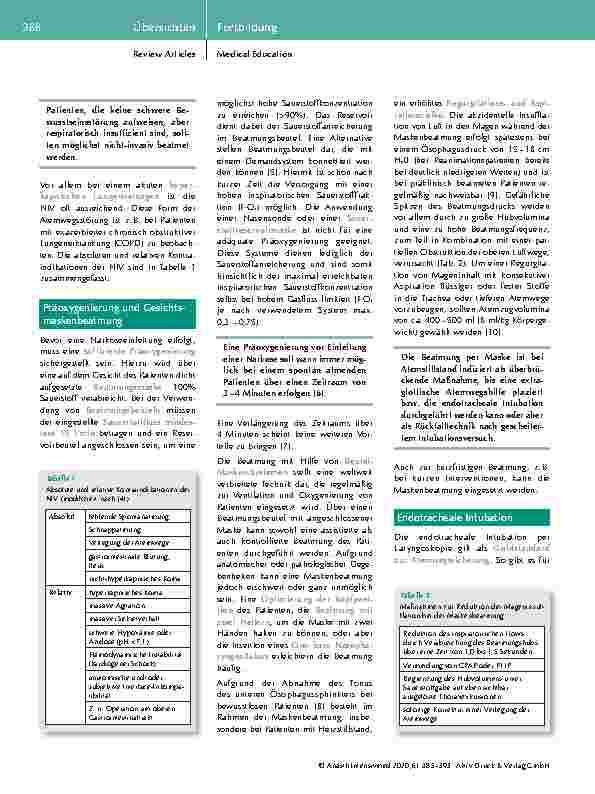 Vorschauseite 4: Atemwegssicherung in der prähospitalen Notfallmedizin