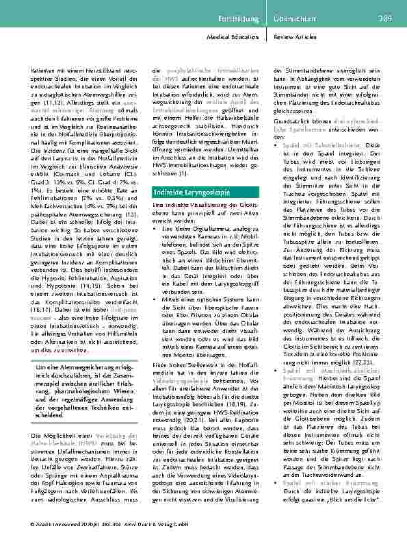 Vorschauseite 5: Atemwegssicherung in der prähospitalen Notfallmedizin