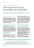 Vorschauseite 1: Grüne Gesundheitspolitik „Wir müssen eine Grundgesetzänderung aushandeln“