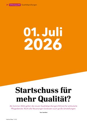 Vorschauseite 1: Startschuss für mehr Qualität?