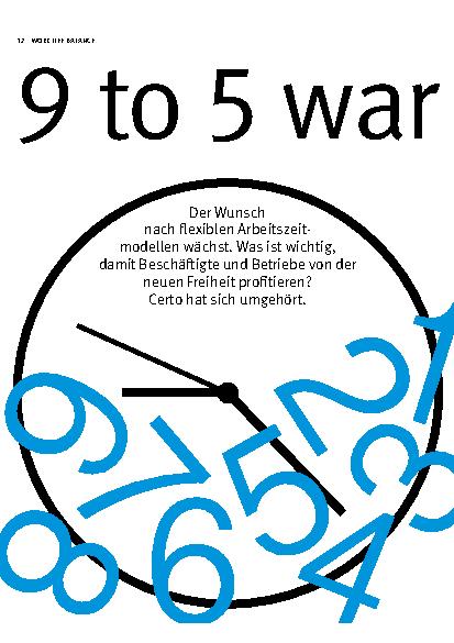 Vorschauseite 1: 9 to 5 war gestern.