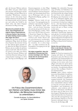 Vorschauseite 4: «Es braucht die Zusammenarbeit, um effizient und mit Herz zu pflegen»