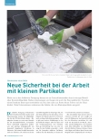 Vorschauseite 1: Hautschutz ohne Seife Neue Sicherheit bei der Arbeit mit kleinen Partikeln