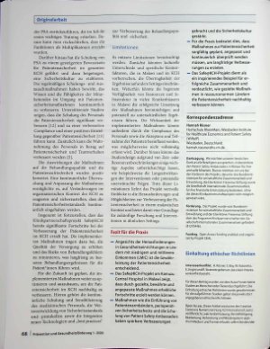 Vorschauseite 5: Implementierung von Patientensicherheitsmaßnahmen in Ländern mit niedrigem Einkommen am Beispiel des Klinikpartnerschaftsprojekts SAFE@KCH