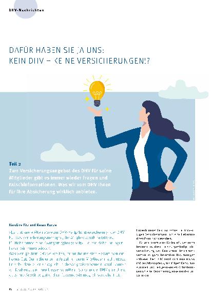 Vorschauseite 2: Dafür haben sie ja uns: Kein DHBV - keine Versicherungen?