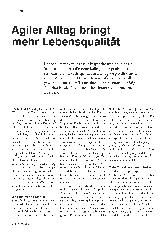 Vorschauseite 1: Agiler Alltag bringt mehr Lebensqualität.