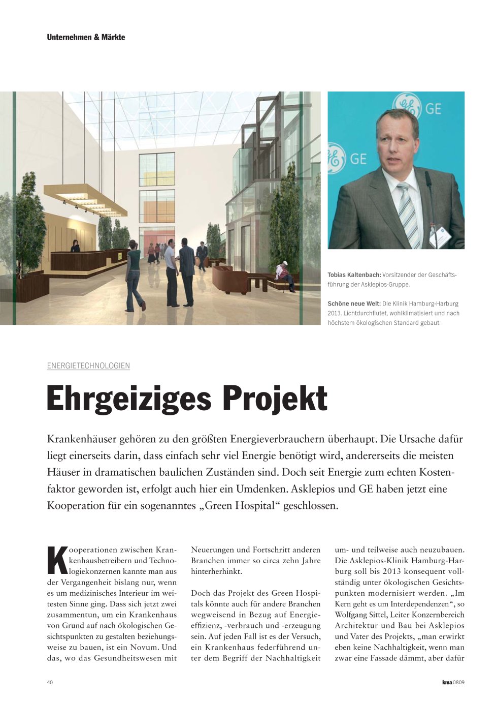 Vorschauseite 1: Ehrgeiziges Projekt