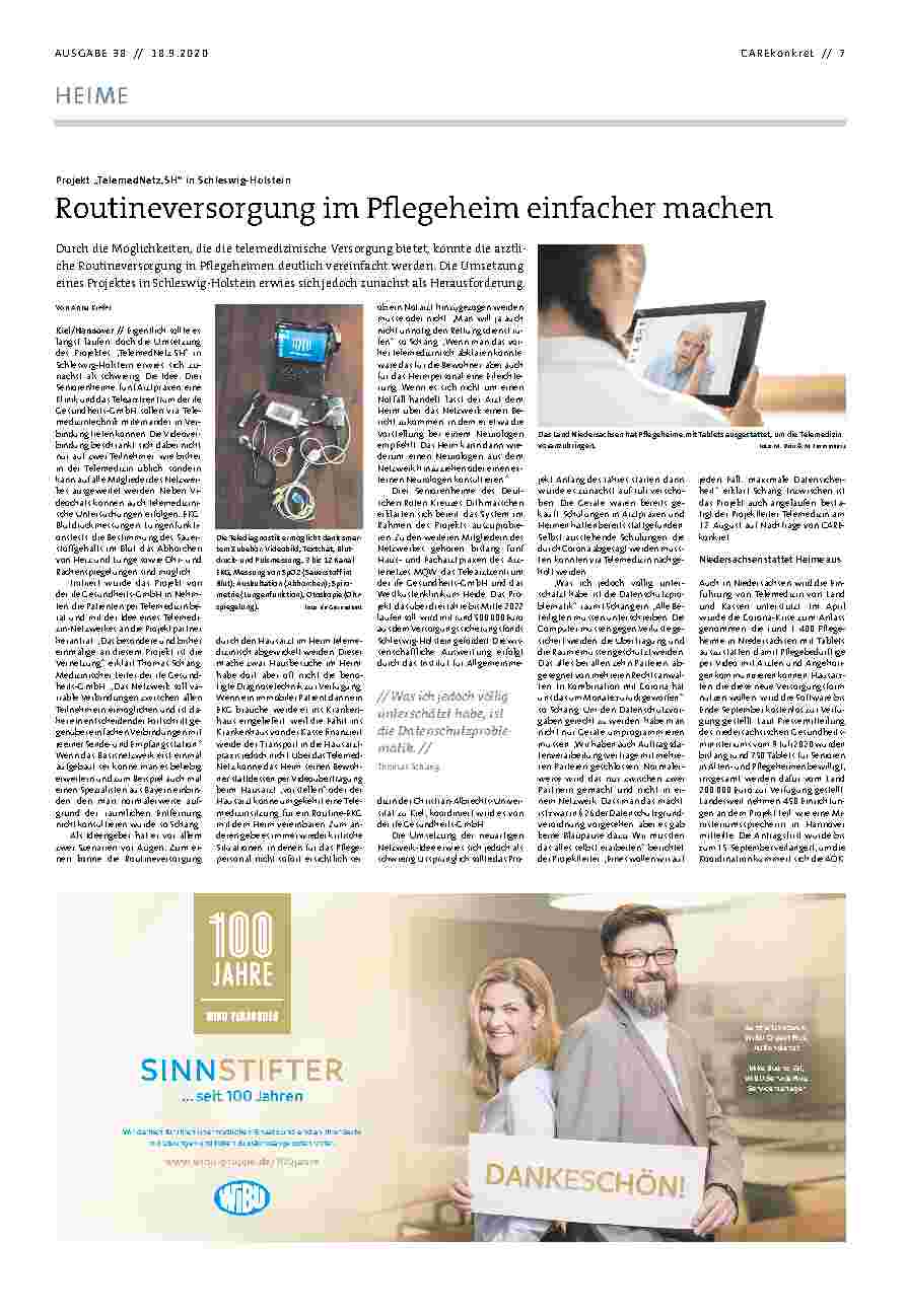 Vorschauseite 1: Routineversorgung im Pflegeheim einfacher machen