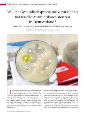 Vorschauseite 1: Welche Gesundheitsprobleme verursachen bakterielle Antibiotikaresistenzen in Deutschland?