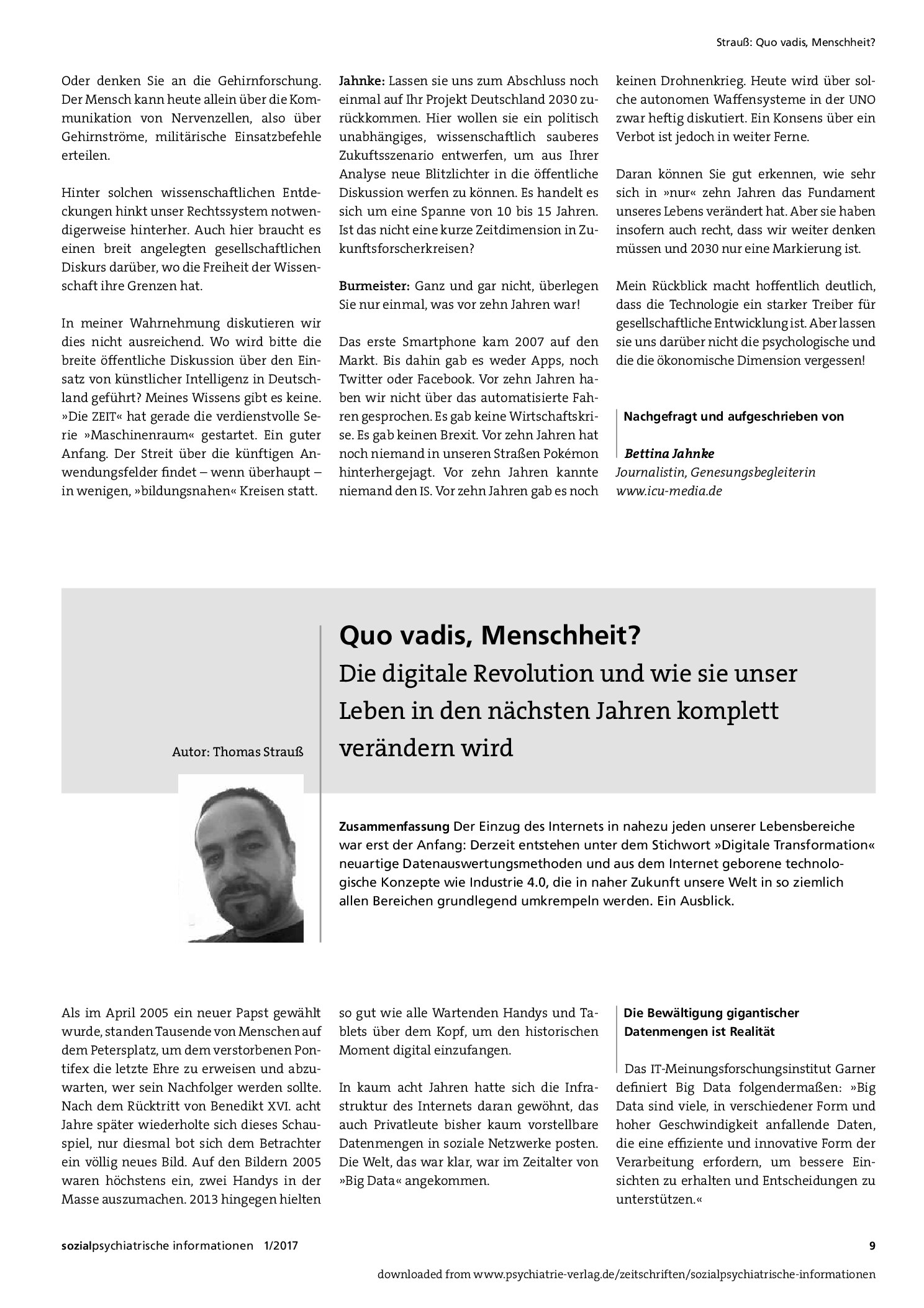 Vorschauseite 1: Quo vadis, Menschheit? Die digitale Revolution und wie sie unser Leben in den nächsten Jahren komplett verändern wird