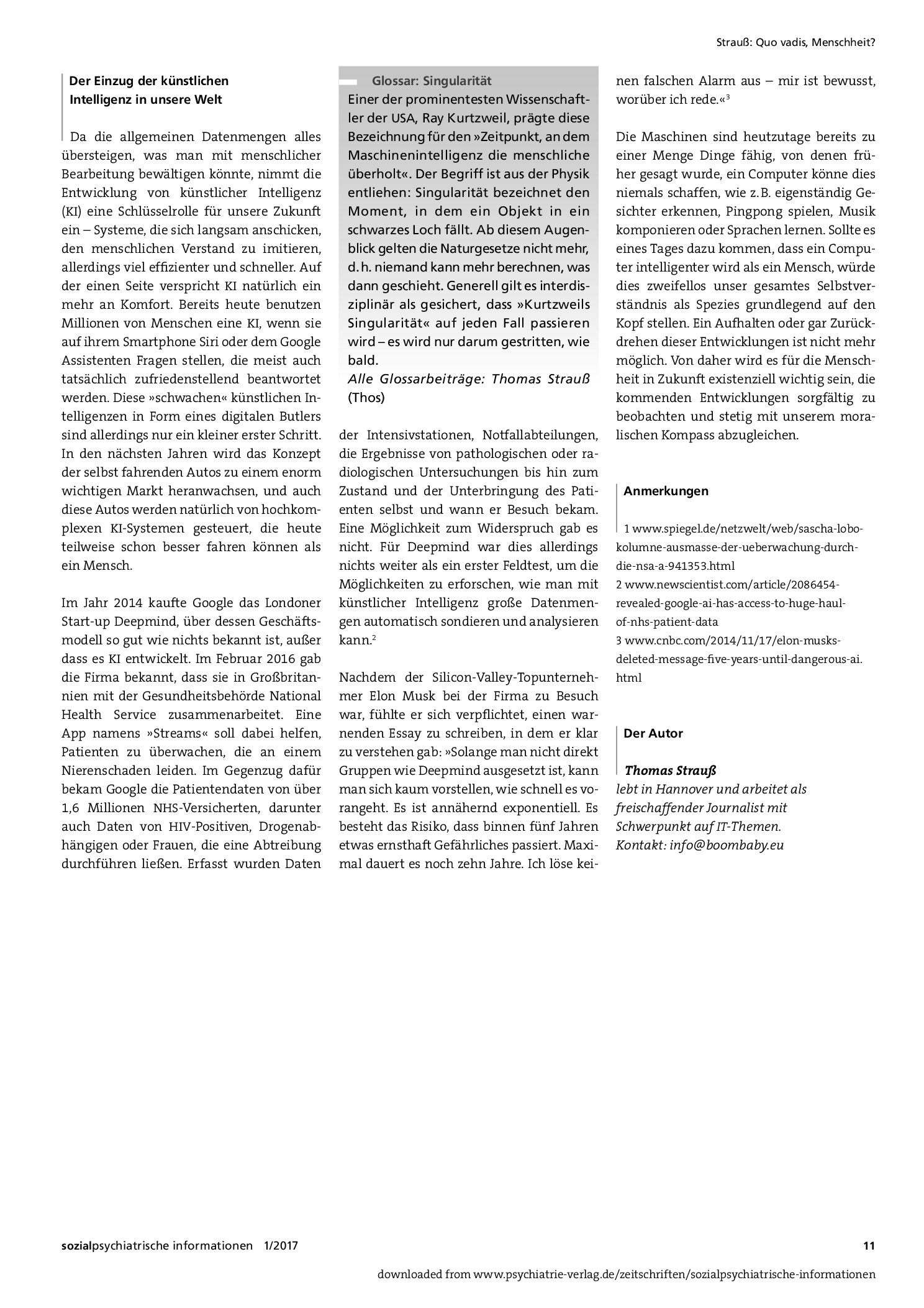 Vorschauseite 3: Quo vadis, Menschheit? Die digitale Revolution und wie sie unser Leben in den nächsten Jahren komplett verändern wird
