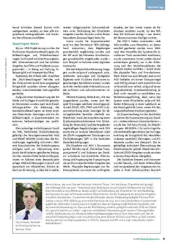 Vorschauseite 2: Organisation und konsequentes Handeln Teil 2 Arbeitsschutz 4.0 und Behavior-based Safety – HSE im Interim-Management neu gedacht.