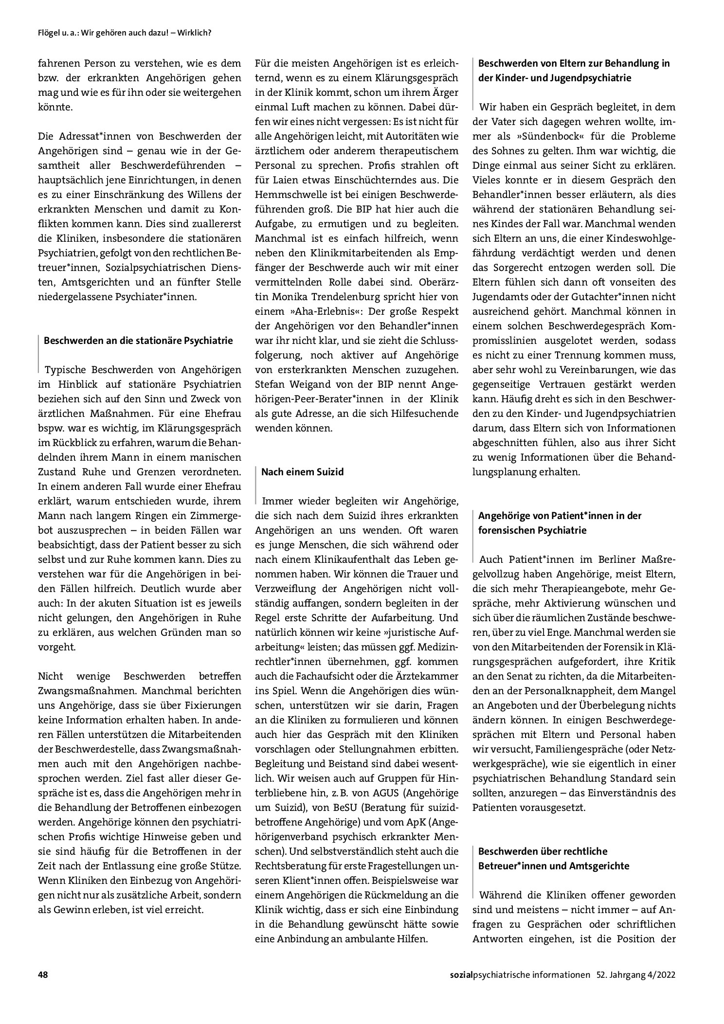 Vorschauseite 3: Wir gehören auch dazu! – Wirklich? Beschwerden von Angehörigen über die psychiatrische Versorgung