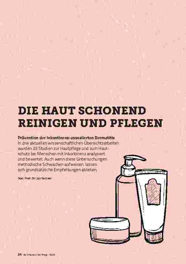 Vorschauseite 1: DIE HAUT SCHONEND REINIGEN UND PFLEGEN
