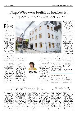 Vorschauseite 1: Pflege-WGs - was baulich zu beachten ist
