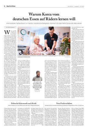 Vorschauseite 1: Warum Korea vom deutschen Essen auf Rädern lernen will