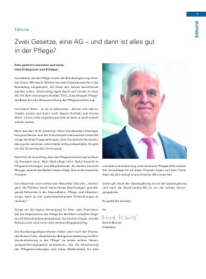 Vorschauseite 1: Zwei Gesetze, eine AG – und dann ist alles gut in der Pflege?