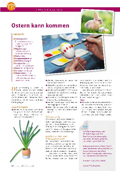 Vorschauseite 1: Ostern kann kommen.
