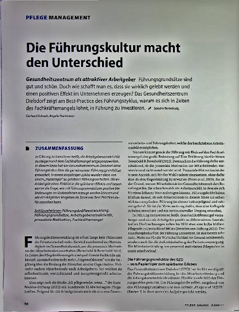 Vorschauseite 1: Die Führungskultur macht den Unterschied