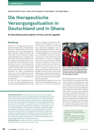 Vorschauseite 1: Die therapeutische Versorgungssituation in Deutschland und in Ghana Ein Gesundheitssystemvergleich mit Fokus auf die Logopädie