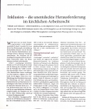 Vorschauseite 1: Inklusion - die unentdeckte Herausforderung im kirchlichen Arbeitsrecht